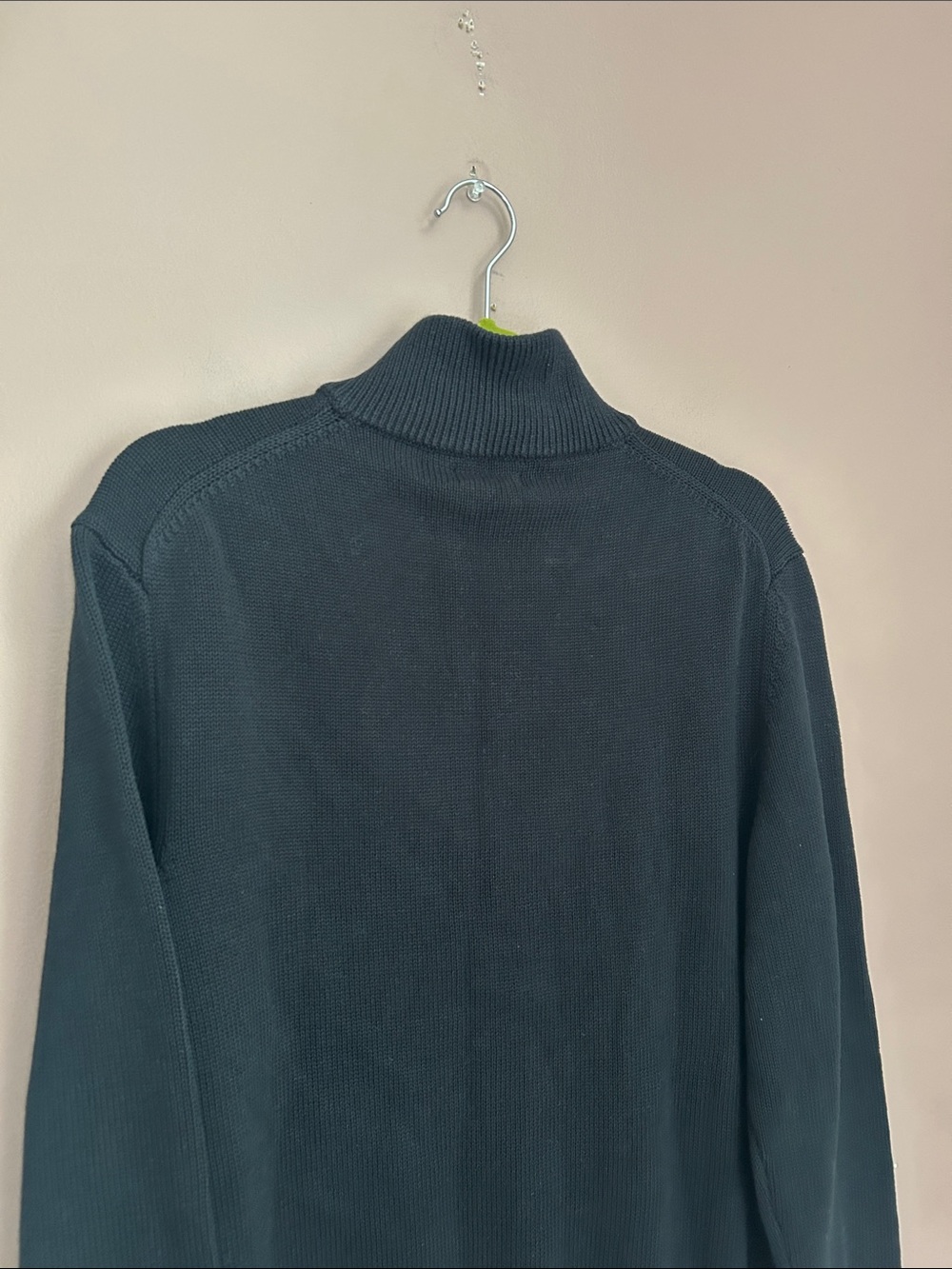 NWT Quince Men’s 100% Organic Cotton Quarter-Zip Sweater Black Large - Picture 5 of 12